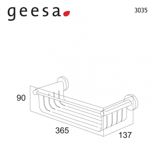 Επιτοίχια Σπογγοθήκη - Μπουκαλοθήκη Geesa Tiger 3035-400 Black Matt